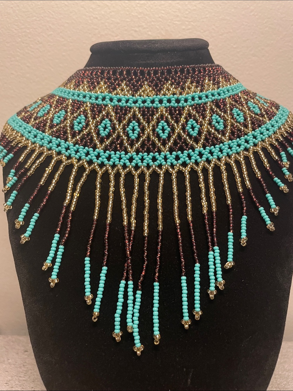 Hand Beaded Tribal Necklace from Mexico